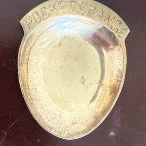 Vintage Solid Brass “Pocket Change” Dish trinket decor